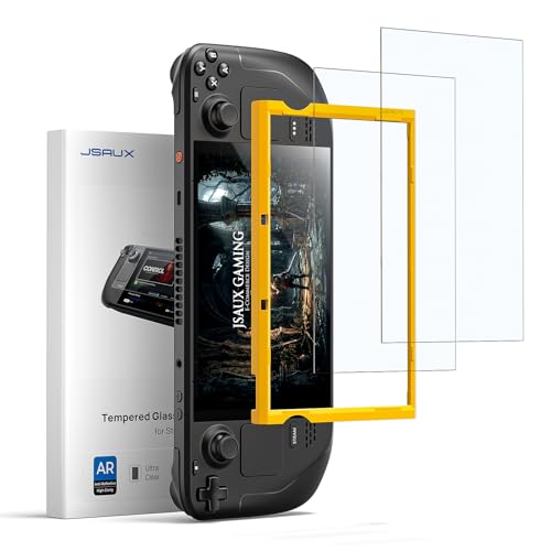 JSAUX 2-Pack Obsidian AR Screen Protector for Steam Deck, Anti-Reflection & Ultra Clear 10H Hardness...