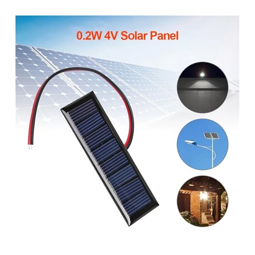 Panel solar impermeable 5V 0.28W cargador portátil exterior con dos cables 2 piezas 6