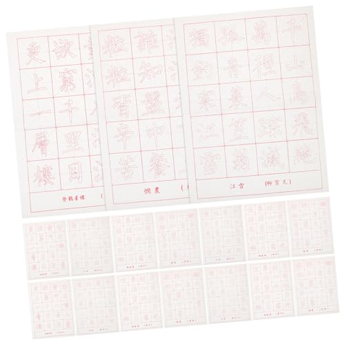 DOITOOL 30 Sheets Handwriting Copy Sheets for Calligraphy Practice Durable Rice Paper Lightweight Design for Teens and Adults for Brush Techniques and Skill Building