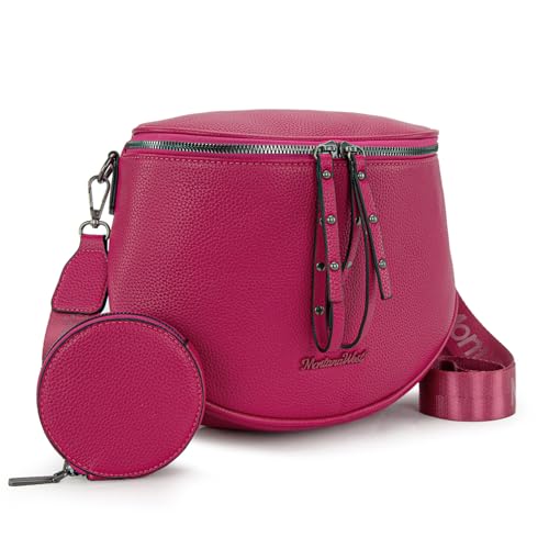 Image of Montana West Crossbody Bag for Women, Large Bum Bag Purse Soft Vegan Leather Travel Fanny Pack with Coin Purse