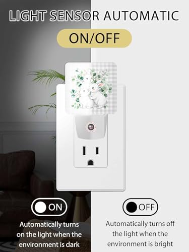 Lámpara de Noche Conejo con Sensor Luz LED miniatura 2