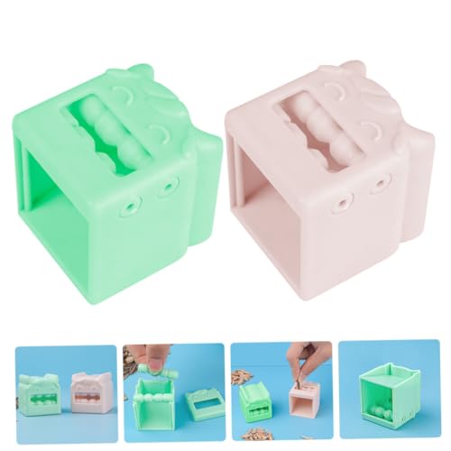 HOMOBABE 2個 実用的なキッチン用品 カートゥーン牛柄 メロン種子剥き器 歯を保護する皮むきツール 家用便利ピーラー