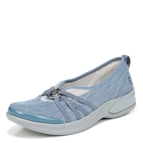 LifeStride BZees Womens Niche Slip-On Comfort Ballet Flat, Denim, 7.5 US