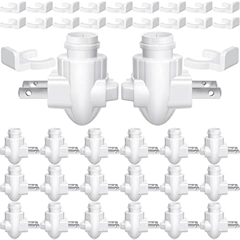 Tuanse 20 Sets Plug in Night Light Module White Base with Shade Mounting Clip Plastic Lights Rotating Base for Making Your Own Decorative Night Lights Cover