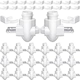 Tuanse 20 Sets Plug in Night Light Module Night Light Base with Shade Mounting Clip Plastic Lights Rotating Base for Making Your Own Decorative (White)