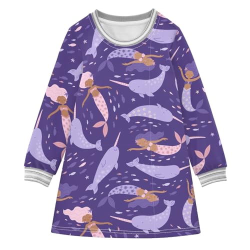 Toddler Girl Long Sleeve Dress Casual Fall Winter Dresses for Girls 2-8 Years