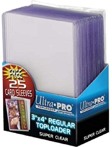 Ultra Pro Toploader standard 25c 7,6 x 10,2 cm avec pochettes de cartes gratuites (25 cartes)