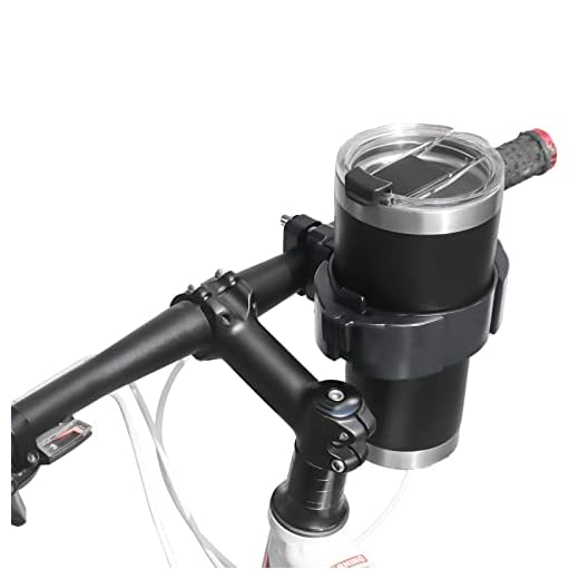Recoil HBCH Universal Bike Motorcycle Handlebar Cup Holder, Accommodates 8-20Oz Cups and 20-30Oz Humbler Cups, Handlebar Coffee Drink Holder Cruiser Bike Mountain Road Bicycle Water Coffee Cup Holder