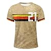 Men's Themed T-Shirt - Casual Crew Neck Short Sleeve T-Shirt, gold, L #3