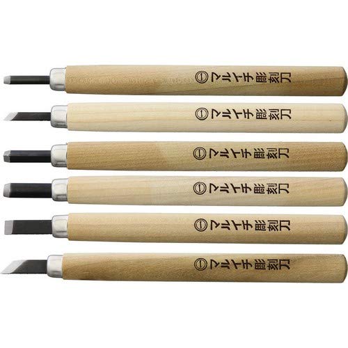 Amazon.com: Yoshiharu 033 KL-6 Japanese Carving Set 6 Tools w/Wood