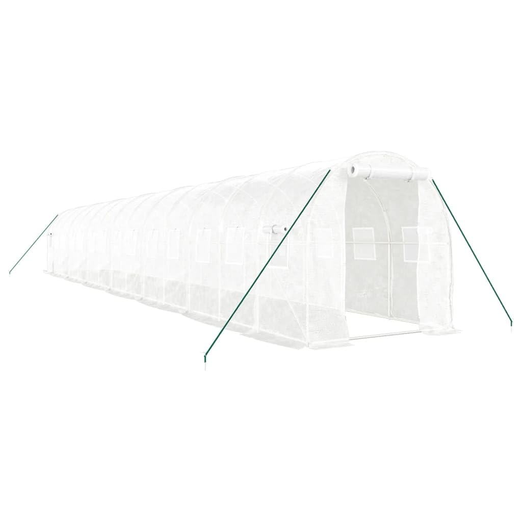 Generico Serra con Telaio in Acciaio Bianco 28 m² 14x2x2 m