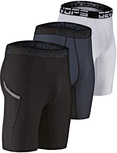 DEVOPS 3 or 5 Pack Men's Compression Shorts with Pocket/Non-Pocket