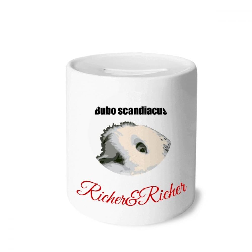 Bubo Scandiacus Bird White Rich and Rich Bank Saving Box Coin