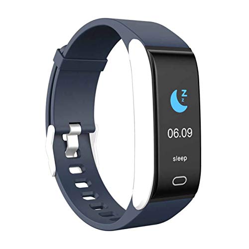 Laxcido Fitness Tracker HR, Activity Watch with Blood Pressure Heart Rate Sleep Monitor 14 Mode, Pedometer Step Counter Call SMS Notification Calorie Waterproof Bracelet Tracking for Women Men (Blue)