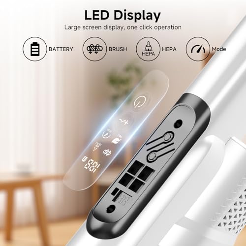 Image of Cordless Stick Vacuum Cleaner with Auto Empty System Self-Charging Base, Powerful Suction for Pet Hair on Carpet & Hardfloor, Lightweight Anti-Tangled Handheld Vacuum, HEPA Filtration, Black