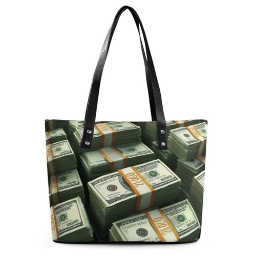 Bolso tote grande para mujer con cremallera, para oficina y viaje