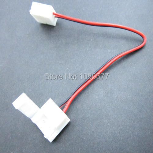 Wiring Connecting Terminals - 50pcs/lot 5050 led Strip 10mm 2pin Waterproof Connector 2 Ends Connector for 5050 5630 5730 Single Color led Strip
