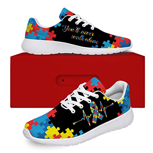 Men's Women's Tennis Shoes Autism Awareness Walking Sneakers Comfortable Running Shoes4