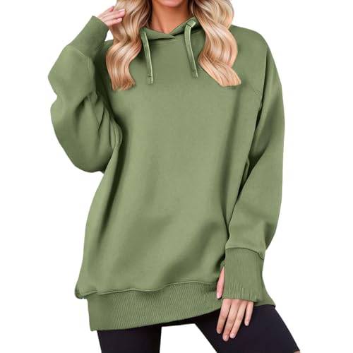 Sweat à capuche femme couleur unie coupe ample et finitions douces