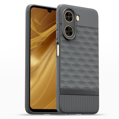 Image of Outlouders Back Cover for Poco C71 / Redmi A5 | Full Camera Protection | TPU Soft Flexible Shockproof Bumper Case (Grey)