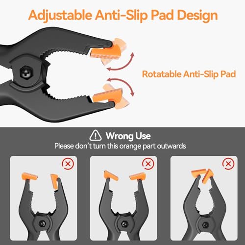 Image of EMART 12 Pack Heavy Duty Spring Clamps 9 Inch Plastic Large Professional Backdrop Clips Clamps for Backdrop Stand, Photography Studio, Balloon arch, Photoshoot, Woodworking, Crafts, Pool Cover