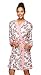 Tahari Womens Lace Trim Pajama Lounge Chemise Nightgown & Belted Wrap Robe Sleepwear Set White Medium