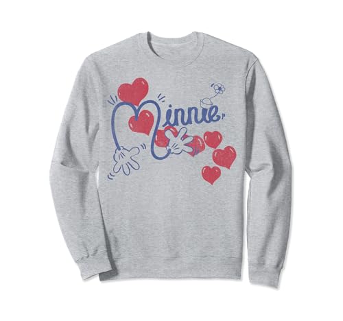 Sweatshirt Minnie Mouse Disney avec motif texte coeur pour femme