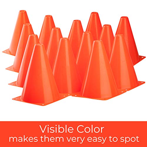 Cartman 7 Inch 24 Pack Sports Cones, Agility Field Marker Cones, Plastic Traffic Training Cones For Outdoor Activity & Festive Events thumb #4