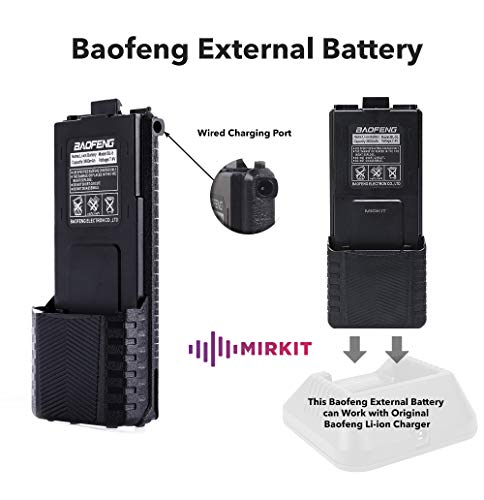 image for 2pc BAOFENG BL-5 3800mAh Extended Batteries Compatible with UV-5R BF-8