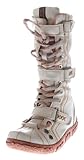  Leder Stiefel TMA Damen Winter Schuhe gefüttert Weiß Damenstiefel Gr. 40