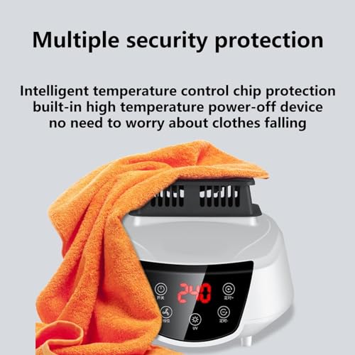 Elektrische luchtdrogers Kleding Indoor Verwarmd, Sneldrogende Intelligente Constante Temperatuur Elektrische Droger, Tijdbesparend Grote Ruimte Wasdroger Elektrische Indoor Haze Weer, Grijs - Image 5