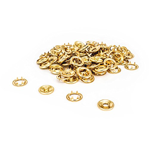 Boutons pression en métal 20 mm dorés sans couture Lot de 50 pièces pour vêtements et bricolage - 3