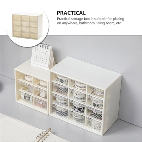 Boîte de rangement plastique blanc Healvian facile à nettoyer et gain de place pour tiroir