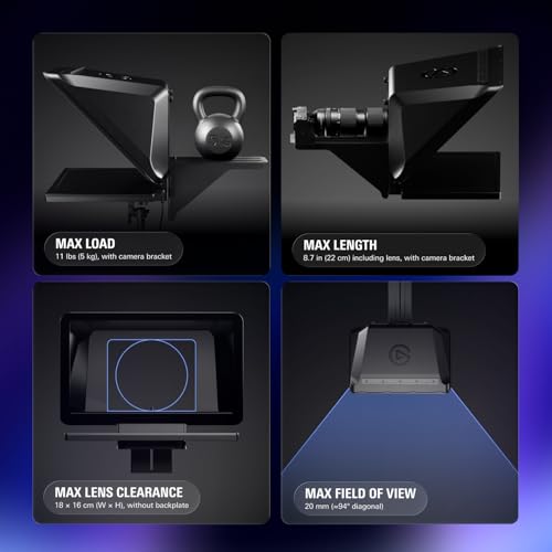 Image of Elgato Prompter XL, Full-Sized Teleprompter, Removable | 15.6-inch detachable Full HD display, Doubles as conferencing monitor, Fits DSLR, mirrorless, studio cameras, USB-C 3.2