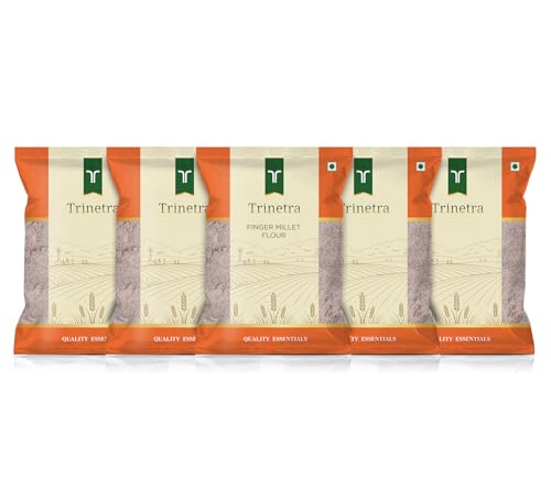 Image of Trinetra Ragi Atta (Finger Millet Flour) | Calcium & Fibre-Rich Millet Flour | 2.5 kg (5 x 500g)