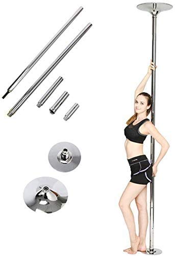 Femor Palo Pole Dance per Casa,Gym e Bar 45 mm Dancing Pole Altezza Regolabile puo’essere sia Statico sia Girevole...