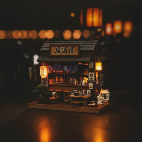Casa miniatura para estantería y decoración de estudio o librería 3