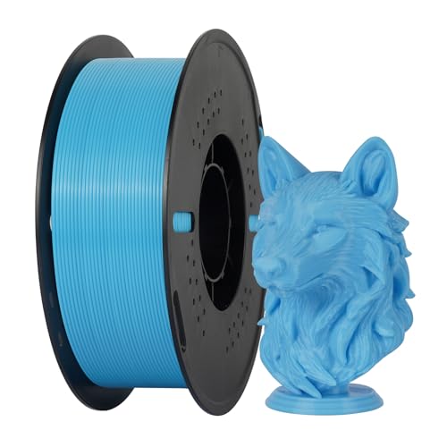Image of Kingroon PETG 3D Printer Filament, High Strength, Low Warping, Odorless, Dimensional Accuracy + /- 0.02 mm, 1kg Spool(2.2lbs), 1.75 mm, Sky Blue
