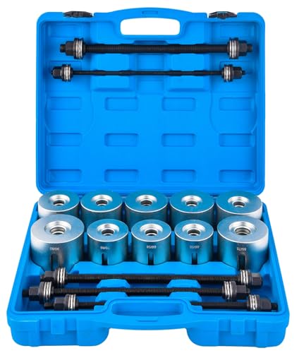 DHA 27 Pcs Universal Press & Pull Sleeve Kit, Bearing Separator Puller and Press Tool Set, Car Suspension Bush Removal Tool Kit, Bushing Press Insertion Tool Kit