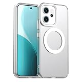 YUEQIAN Cover Magnetica per Oppo Reno14 F 5G (Reno 14F 5G), Compatibile con Ricarica Wireless, Custodia Ultra Sottile Traslucida Opaca, Morbido Silicone Antiurto Case. Bianco