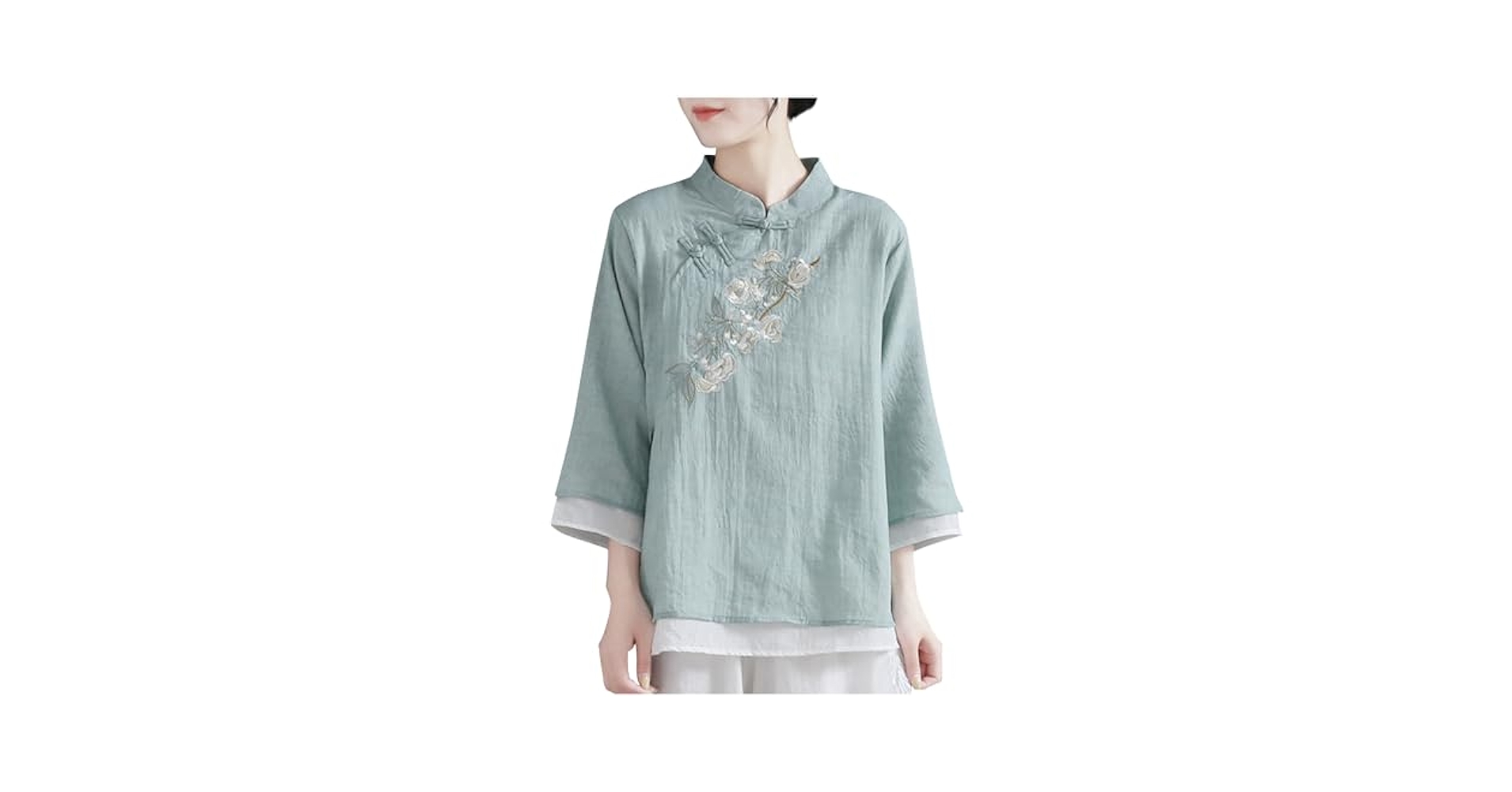 Amazon.com: Women's Floral Embroidered Cotton Linen Tops