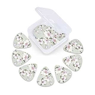 Lot de 12 médiators élégants en aquarelle Magnolia pour guitare basse électrique acoustique - Les Beatles, Paul McCartney, John Lennon, RIngo Starr, George Harrison Lot de 12 médiators élégants en aquarelle Magnolia pour guitare basse électrique acoustique – Image 6