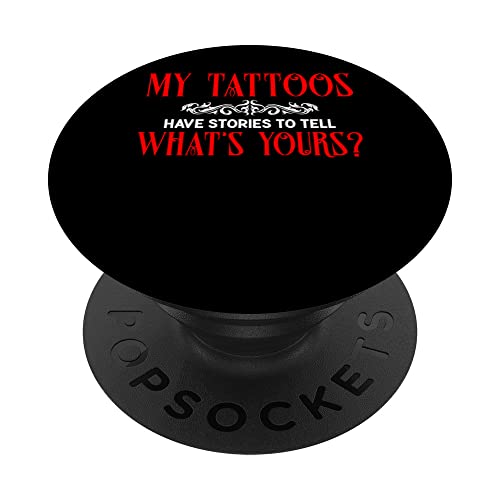 Tattoo Artist Job Art Lovers Tattoo Gun Inks Tattooist PopSockets Swappable PopGrip, Black