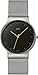 Price comparison product image Braun Mens Quartz Watch with Black Dial Analogue Display and Grey Stainless Mesh Strap BN0211BKSLMHG