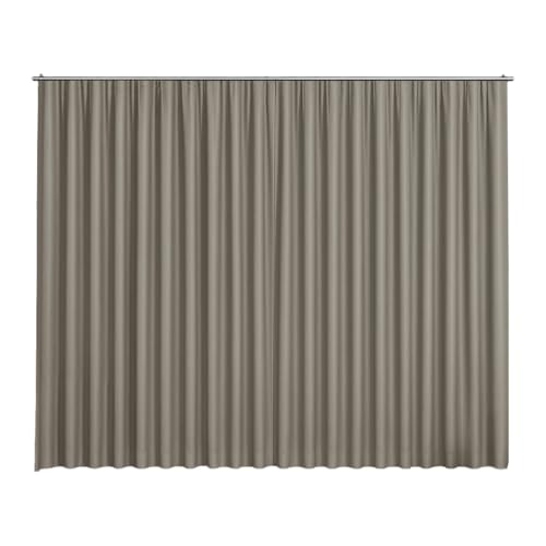 Cortina Basic Blackout Tecido Corta Luz 6,00x2,70m para Trilho Suiço 5m Cinza