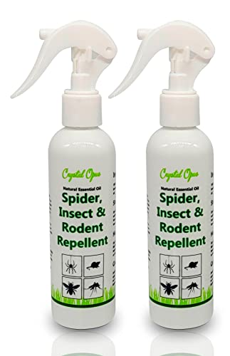 2 Pack Spider, Mouse, Insect & Rat Repellent Spray. Effective, Safe & Humane Peppermint, Lavender & Citronella Unique Blend. Deterrent For Rodent, Pest, Bug, Mosquito, Moth, Fly, Wasp, Ant & 100s More