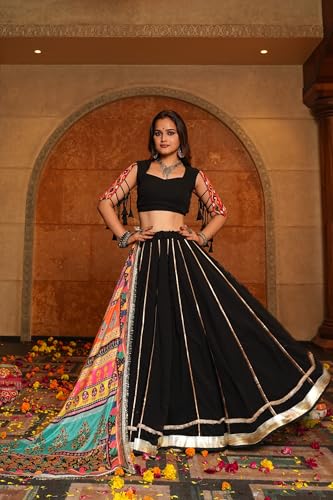 Indian Ready to Wear Flared Lehenga Choli for Women – Navratri & Festival Ethnic Outfit with Dupatta-N264