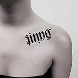 Saint Sinner Ambigram Temporary Tattoo Sticker (Set of 2) - OhMyTat