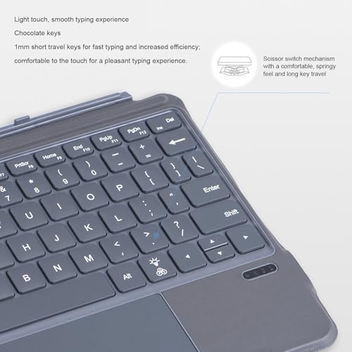Teclado Bluetooth Jectse con retroiluminación multicolor y touchpad integrado para Go 4 3 2 5