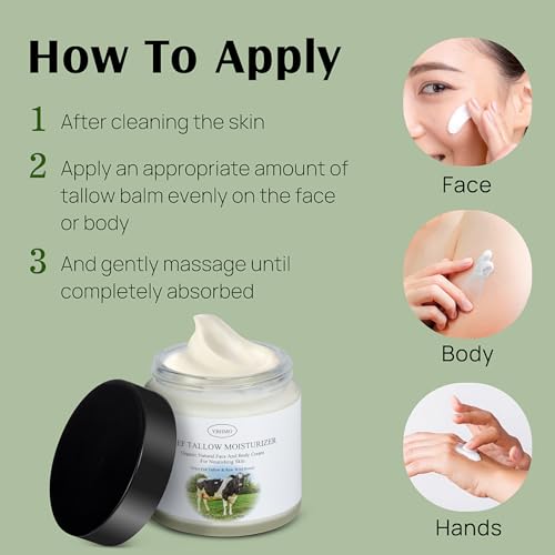 image for YBHMO Beef Tallow Moisturizer,Beef Tallow for Skin,Organic Grass Fed B